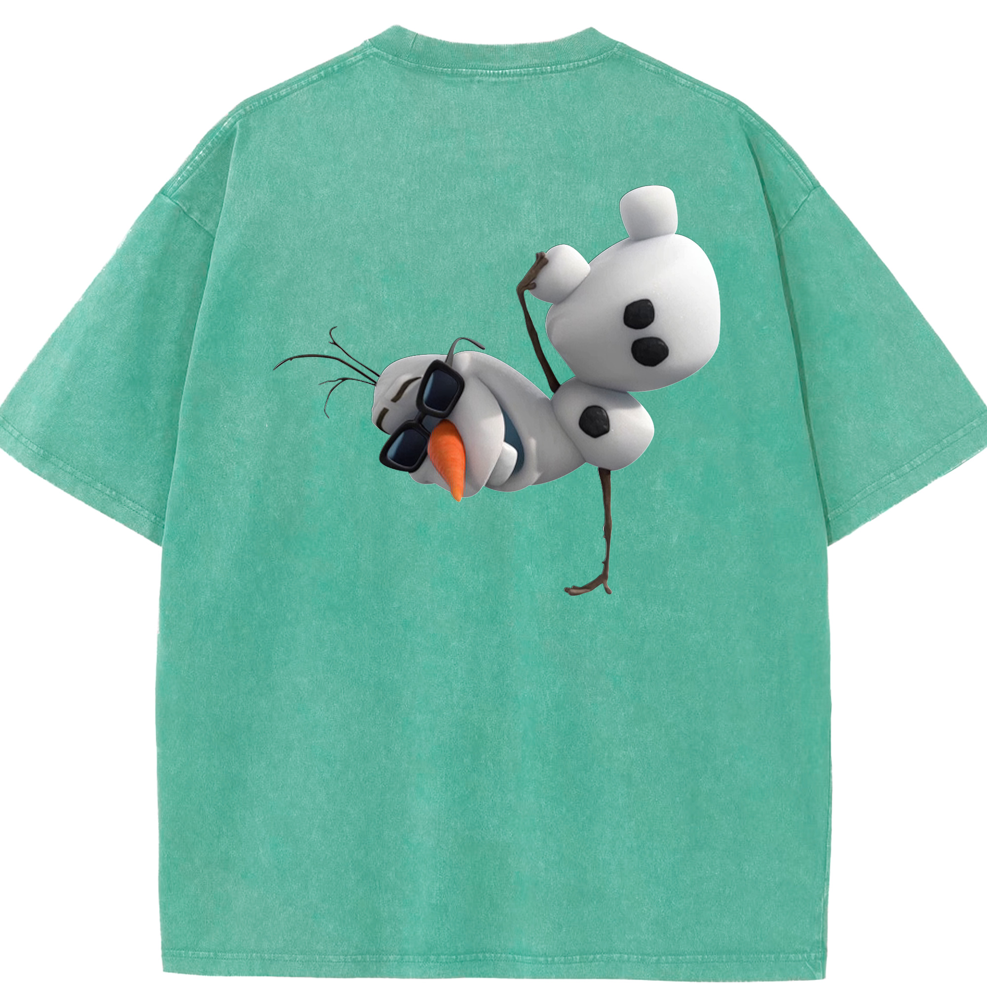（画像用） アナと雪の女王 アンナ エルサ Frozen Anna Elsa 綿100% ヴィンテージ風 半袖Tシャツ（背面プリント）